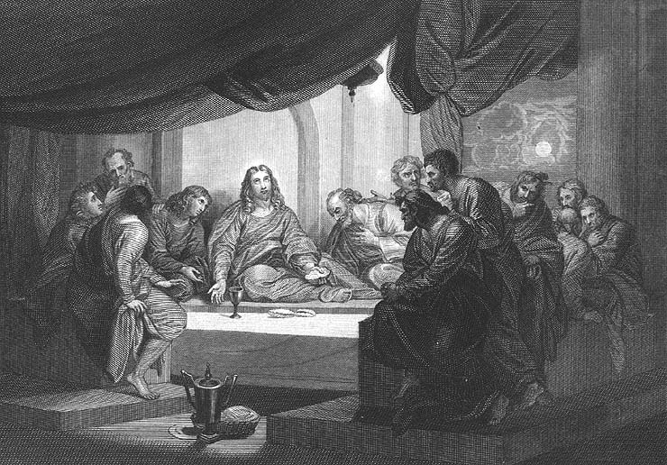 JESUS AT LAST SUPPER ~ Antique 1840 Art Print Engraving | eBay