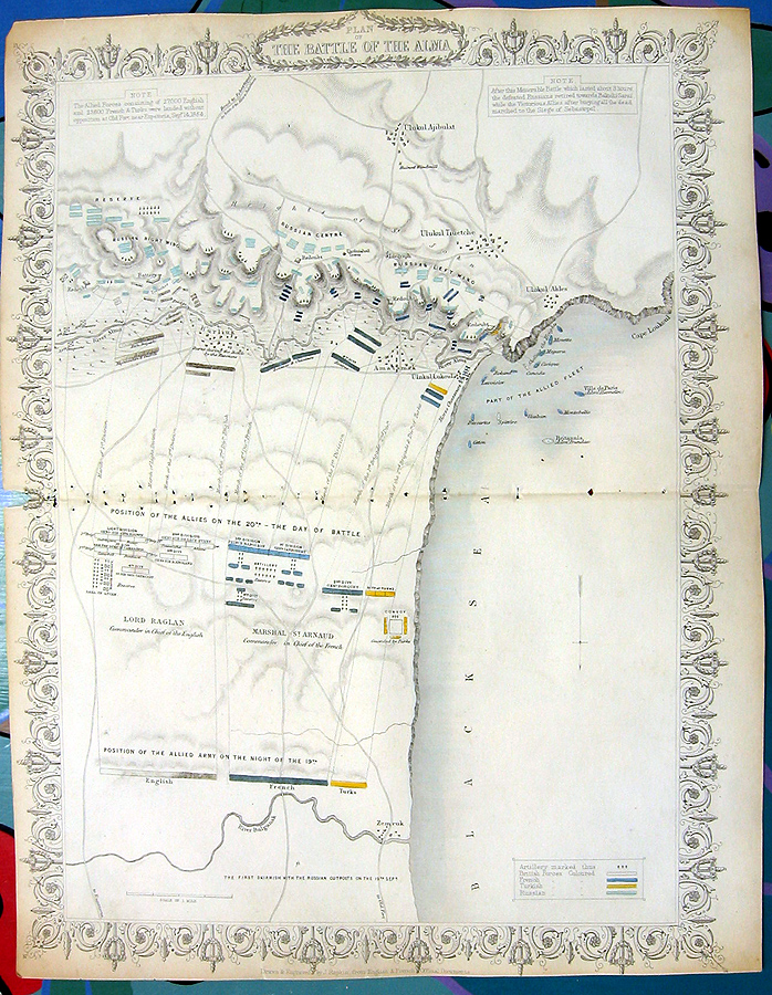 1856 Engraved Map Crimean War, PLAN of BATTLE OF ALMA | eBay