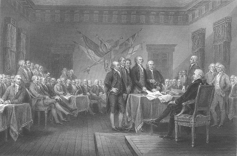 DECLARATION OF INDEPENDENCE Signing Adams Jefferson ~ 1856 Art Print ...