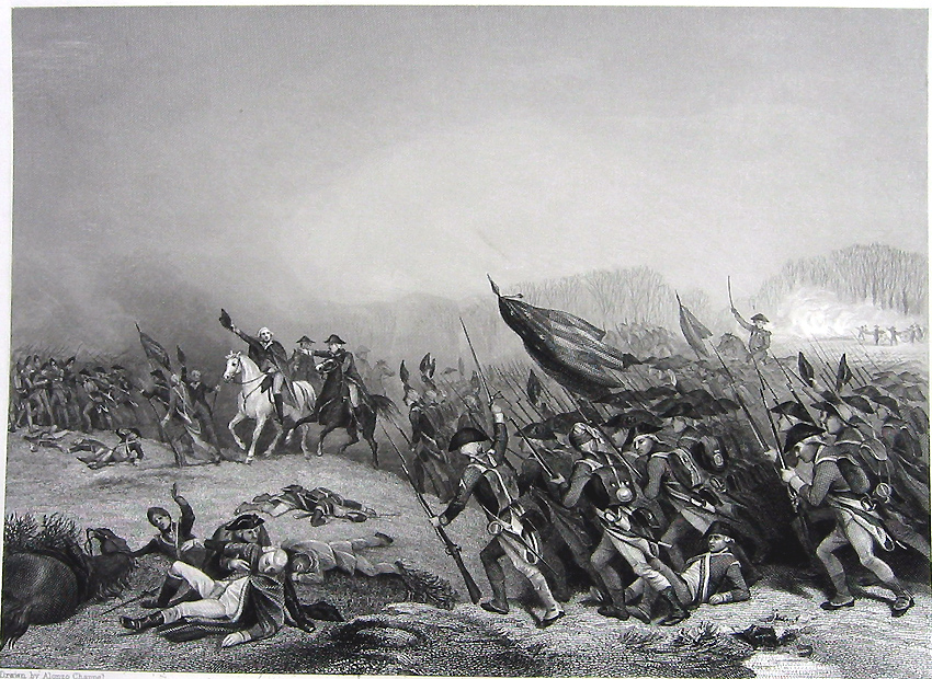 Revolutionary War Washington BATTLE OF PRINCETON ~ 1859 Art Print ...